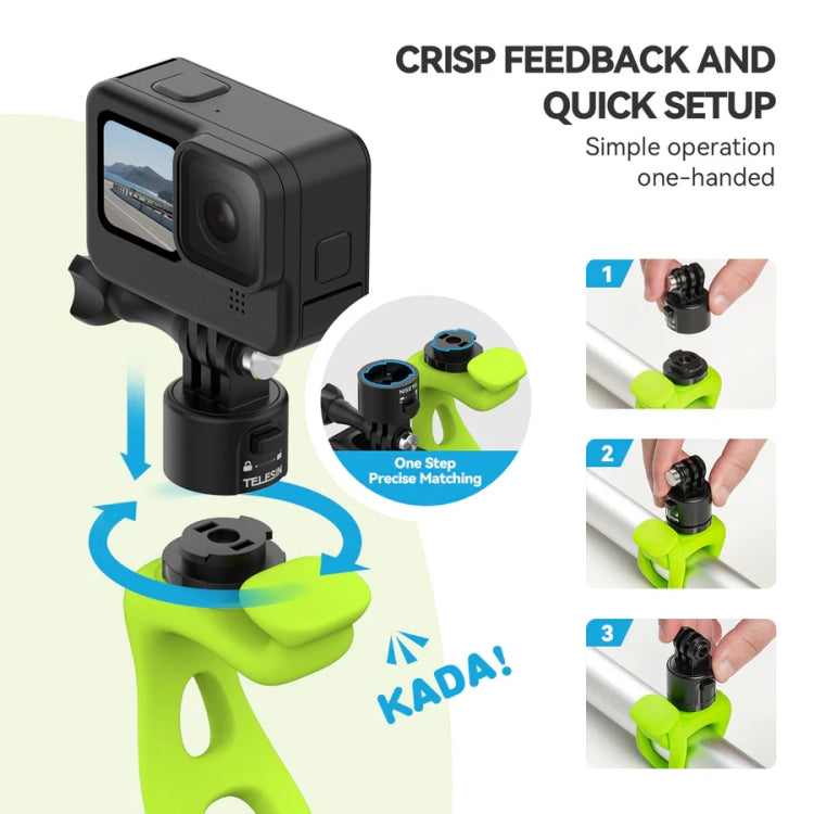 TELESIN TLQ-005 Elastic Quick Release Stand Multi-functional Fixed Silicone Strap Accessories