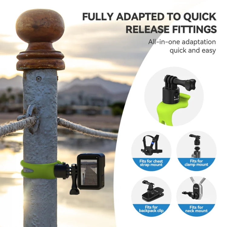TELESIN TLQ-005 Elastic Quick Release Stand Multi-functional Fixed Silicone Strap Accessories