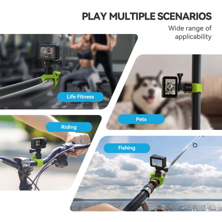 TELESIN TLQ-005 Elastic Quick Release Stand Multi-functional Fixed Silicone Strap Accessories