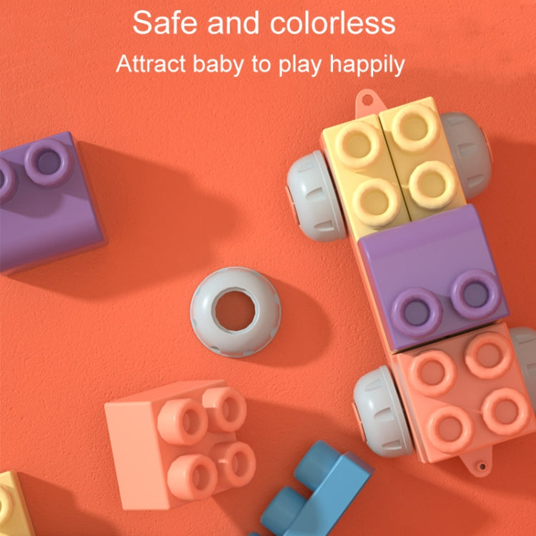 20pcs / Box Baby Chewable Soft Building Blocks Children Large Particle Puzzle Soft Rubber Toys