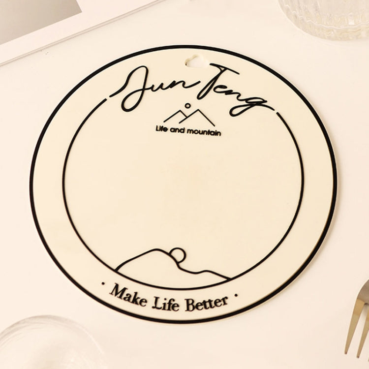 Anti-scald Table Heat Insulation Mat Coaster Simple Lines Greaseproof Non-slip Dinner Plate Pad