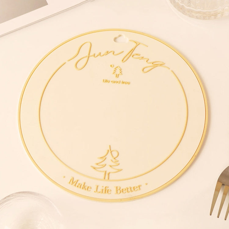 Anti-scald Table Heat Insulation Mat Coaster Simple Lines Greaseproof Non-slip Dinner Plate Pad