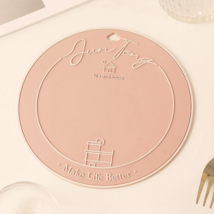 Anti-scald Table Heat Insulation Mat Coaster Simple Lines Greaseproof Non-slip Dinner Plate Pad