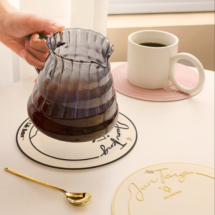 Anti-scald Table Heat Insulation Mat Coaster Simple Lines Greaseproof Non-slip Dinner Plate Pad