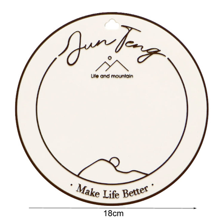Anti-scald Table Heat Insulation Mat Coaster Simple Lines Greaseproof Non-slip Dinner Plate Pad