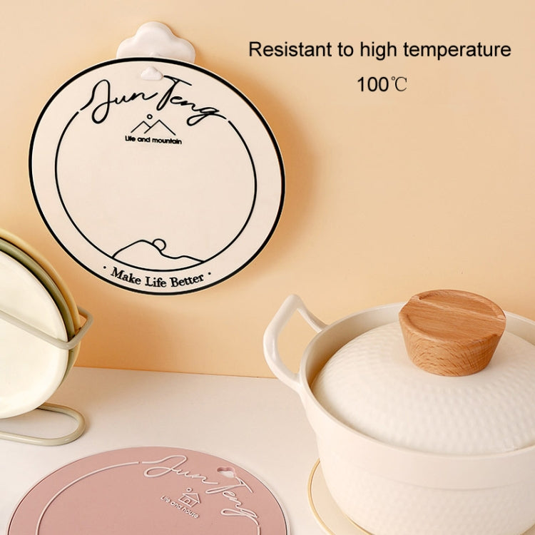 Anti-scald Table Heat Insulation Mat Coaster Simple Lines Greaseproof Non-slip Dinner Plate Pad
