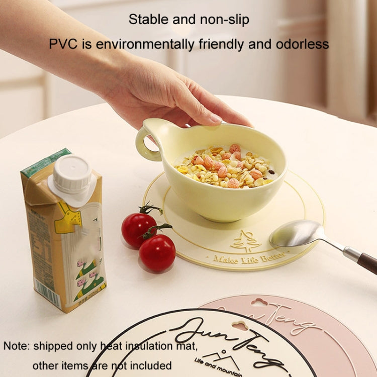 Anti-scald Table Heat Insulation Mat Coaster Simple Lines Greaseproof Non-slip Dinner Plate Pad