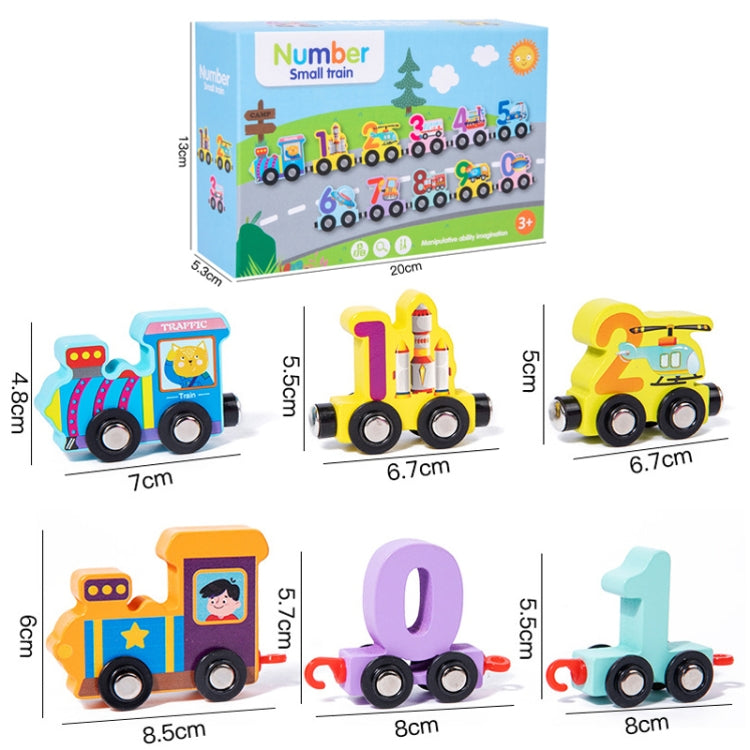 11pcs / Set Children Puzzle Train Block Toys Early Learning Awareness Numbers Track Toys, Style: Hook Model