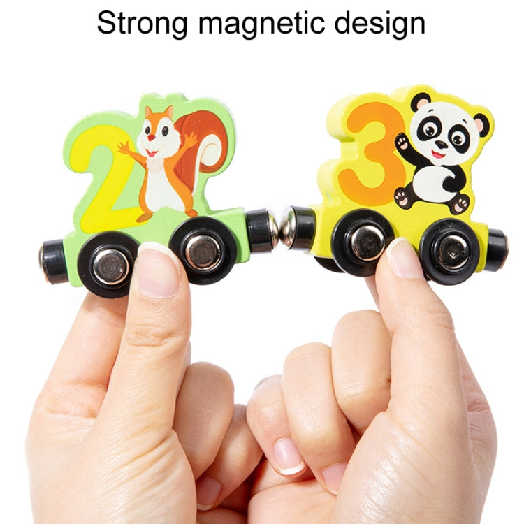 11pcs / Set Children Puzzle Train Block Toys Early Learning Awareness Numbers Track Toys, Style: Hook Model
