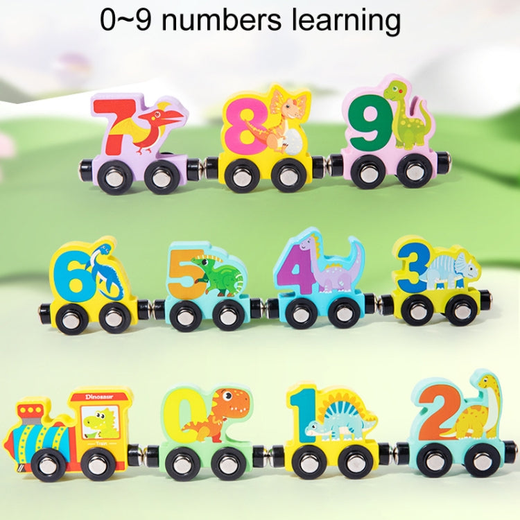 11pcs / Set Children Puzzle Train Block Toys Early Learning Awareness Numbers Track Toys, Style: Hook Model