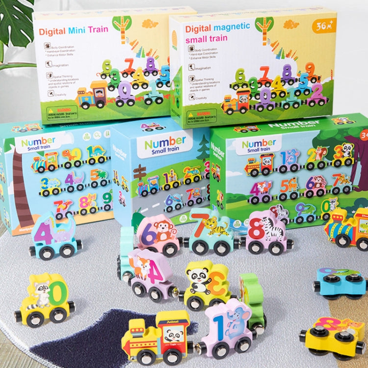 11pcs / Set Children Puzzle Train Block Toys Early Learning Awareness Numbers Track Toys, Style: Hook Model