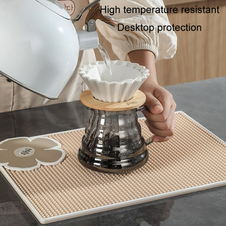 PVC Heat Insulation Table Mat Bar Coaster Kitchen Restaurant Thickened Non-Slip Drainage Mat, Size: 41.3x31.1cm