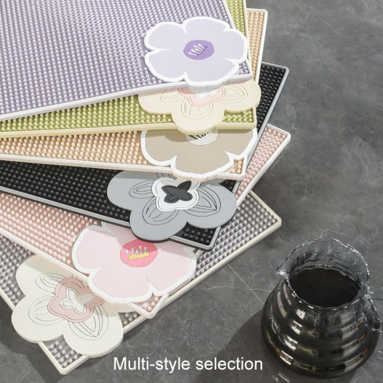 PVC Heat Insulation Table Mat Bar Coaster Kitchen Restaurant Thickened Non-Slip Drainage Mat, Size: 41.3x31.1cm
