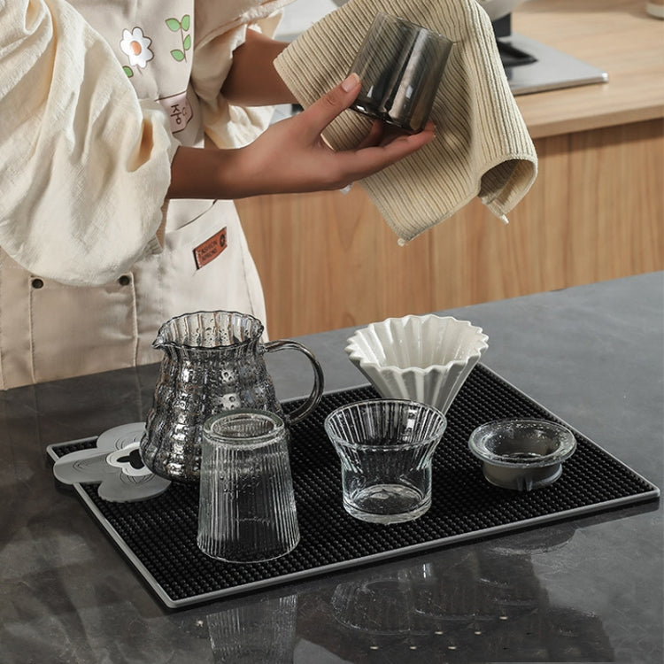 PVC Heat Insulation Table Mat Bar Coaster Kitchen Restaurant Thickened Non-Slip Drainage Mat, Size: 41.3x31.1cm