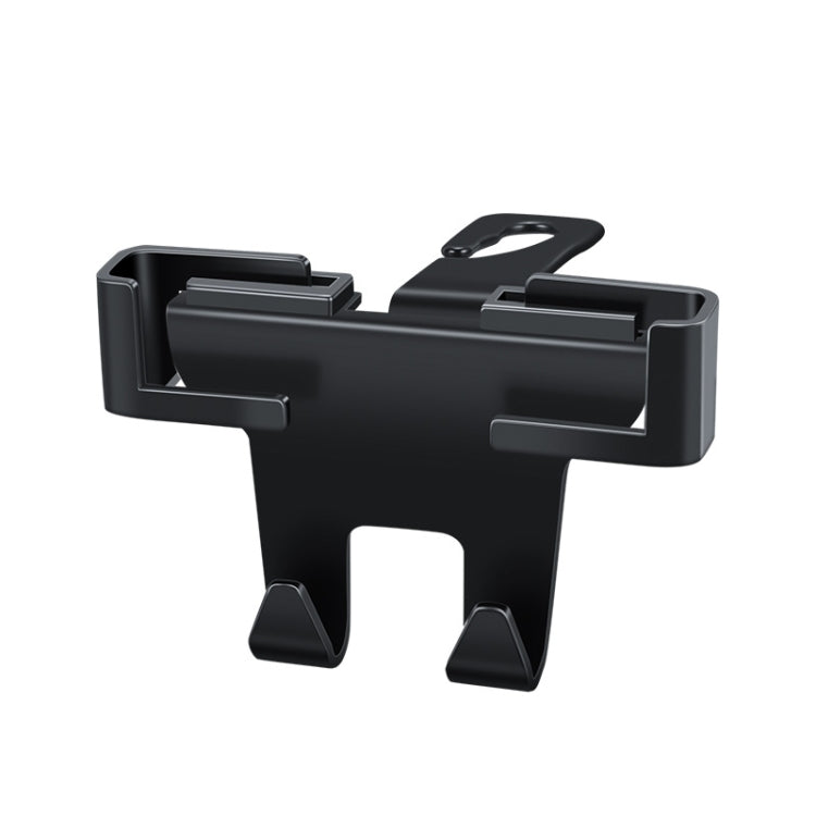Car Multifunctional Mobile Phone Holder Rear Headrest Storage Hook - Black