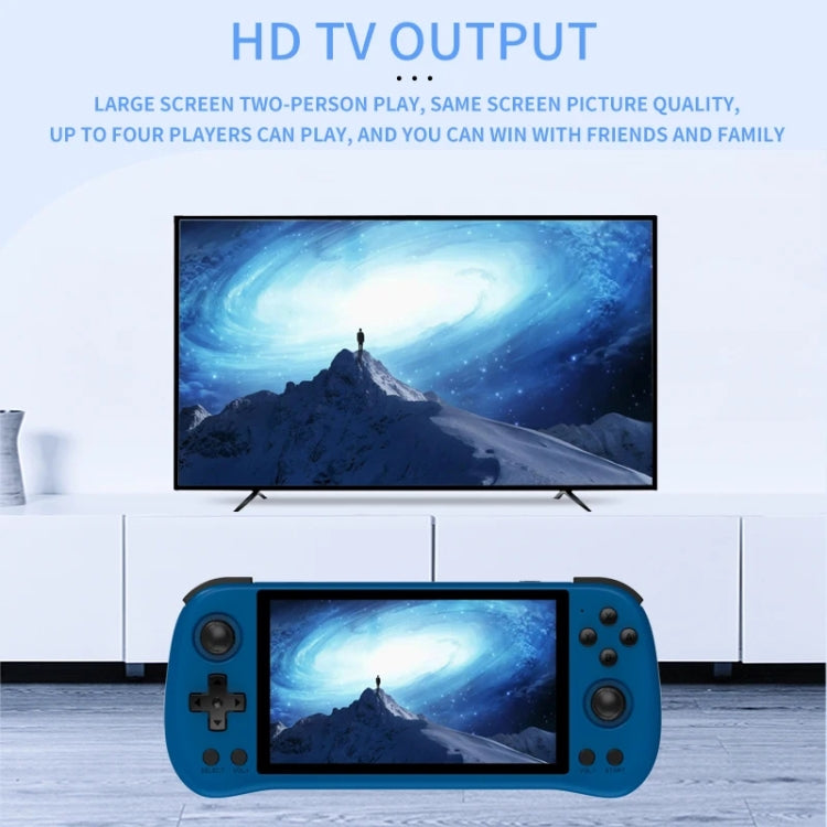 POWKIDDY X55 Game Console 5.5 Inch 1280 X 720 IPS Screen RK3566 Linux System Open-Source Retro Video Player 16GB+256GB - White