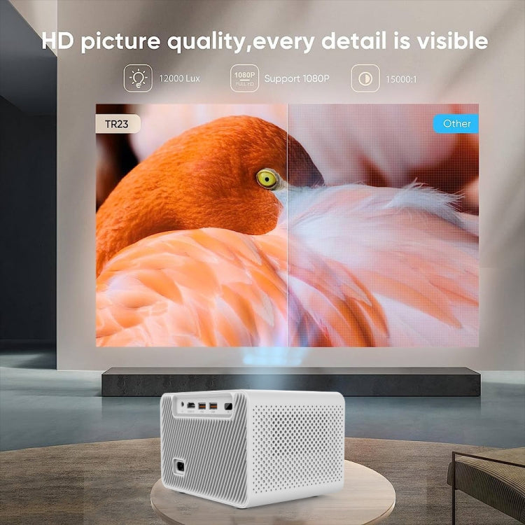 M10 Plus 1280x720P Projector 2.4G / 5G WIFI Bluetooth 5.2 Android 11 System Home Cinema UK Plug