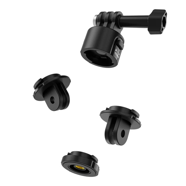 TELESIN CQM-001 Universal Magnetic Quick Release Adapter Kit For Sports Cameras - Black