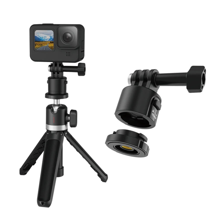 TELESIN CQM-001 Universal Magnetic Quick Release Adapter Kit For Sports Cameras - Black