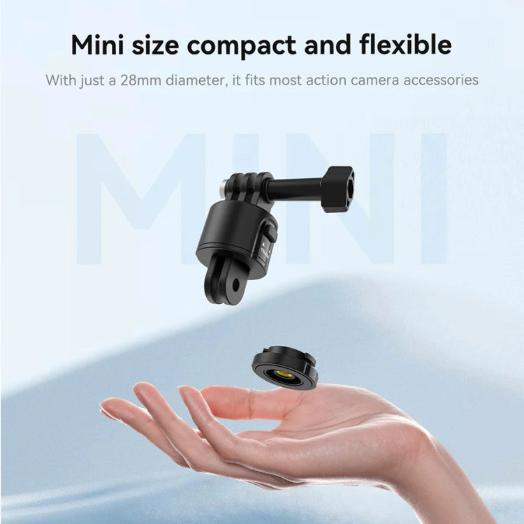TELESIN CQM-001 Universal Magnetic Quick Release Adapter Kit For Sports Cameras - Black