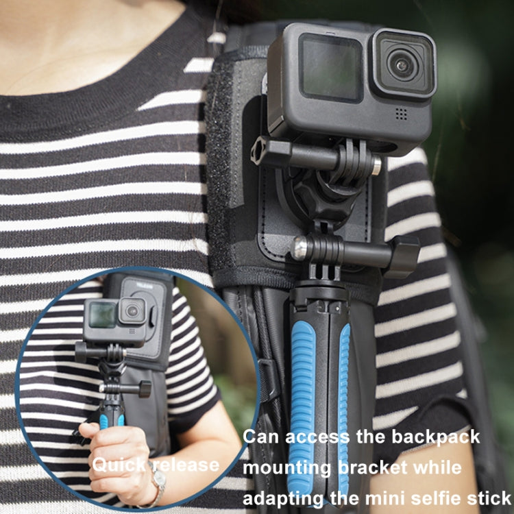 TELESIN GP-MTB-T02 Sports Camera Double Head J-Buckle Backpack Quick Release Conversion Accessory - Rotatable