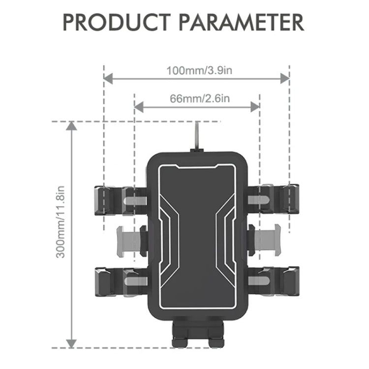 Motorcycle Bicycle Outdoor Cycling Navigation Phone Holder, Style: Rearview Mirror Bracket