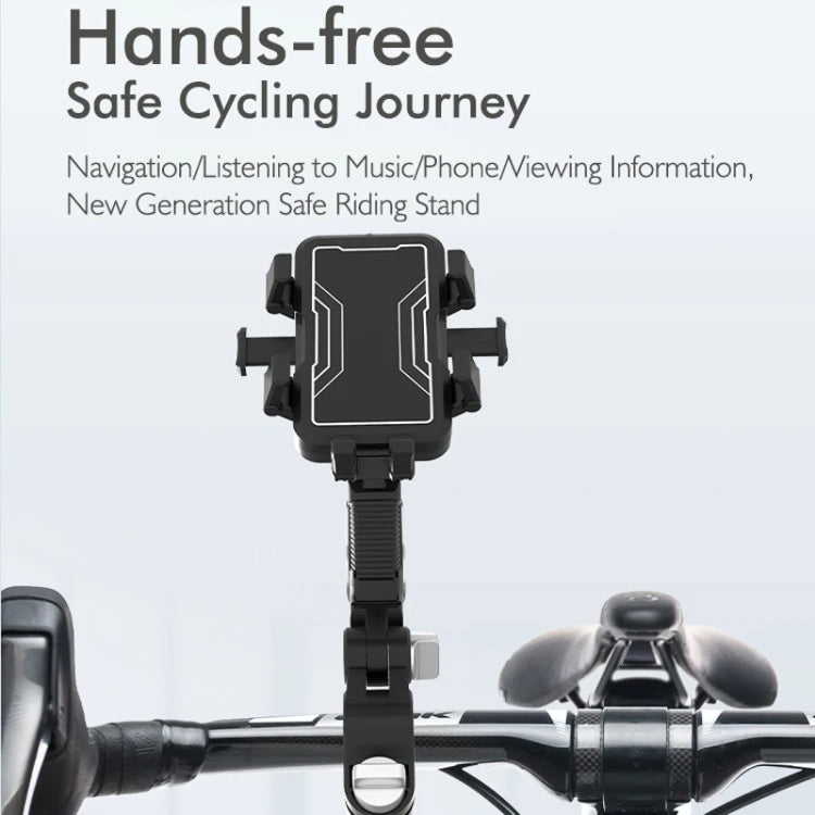 Motorcycle Bicycle Outdoor Cycling Navigation Phone Holder, Style: Rearview Mirror Bracket