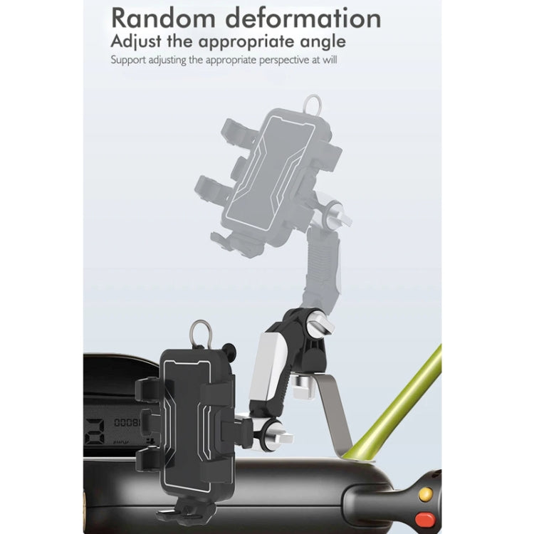 Motorcycle Bicycle Outdoor Cycling Navigation Phone Holder, Style: Rearview Mirror Bracket