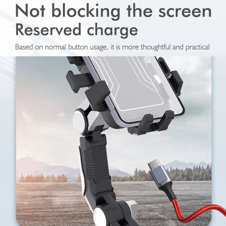 Motorcycle Bicycle Outdoor Cycling Navigation Phone Holder, Style: Rearview Mirror Bracket