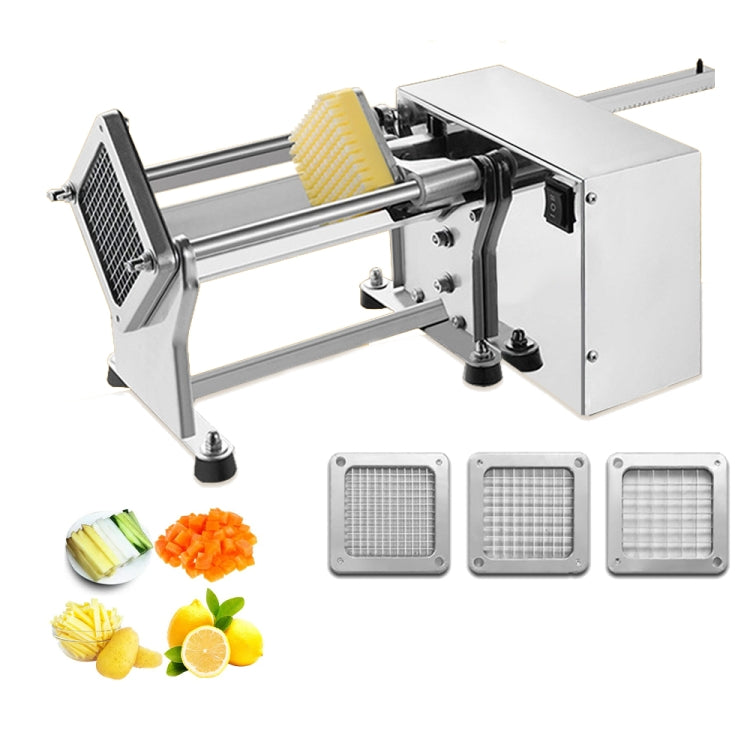 60W Commercial French Fry Cutter Electric Potato Cutter Machine With 3 Blade UK Plug