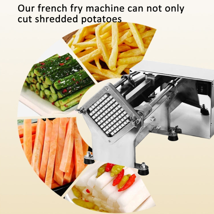 60W Commercial French Fry Cutter Electric Potato Cutter Machine With 3 Blade EU Plug