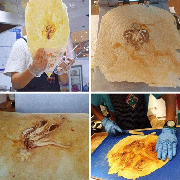 Japanese Paper Thin Seafood Cracker Pancake Machine EU Plug 220V 2800W