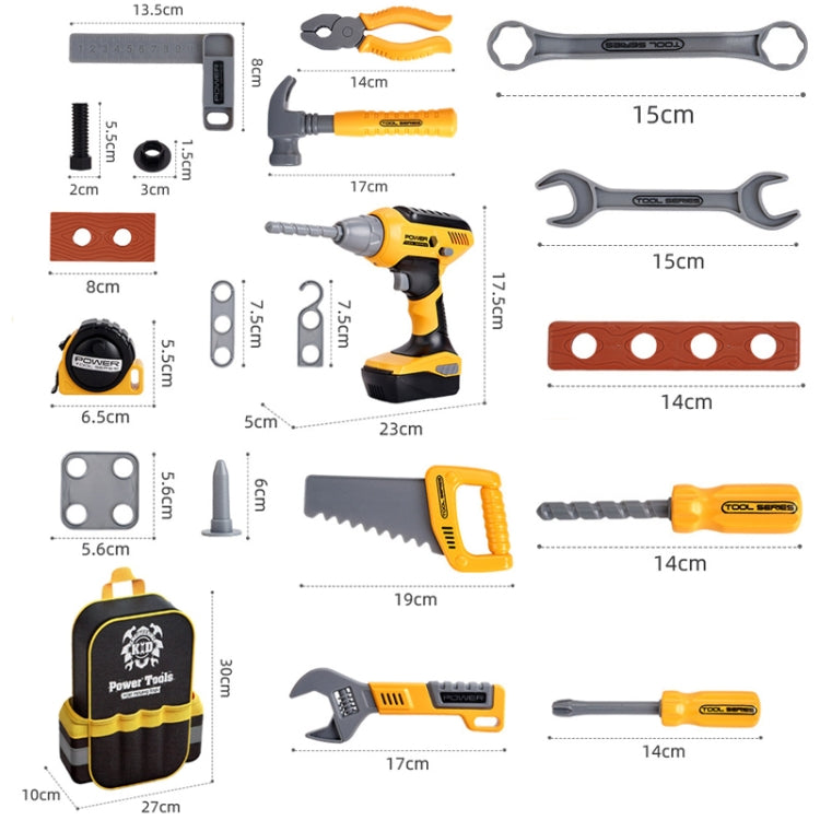 28pcs / Set Children Toolbox Toy Set Pretend Role Playing Simulation Repair Tools, Model: T012A