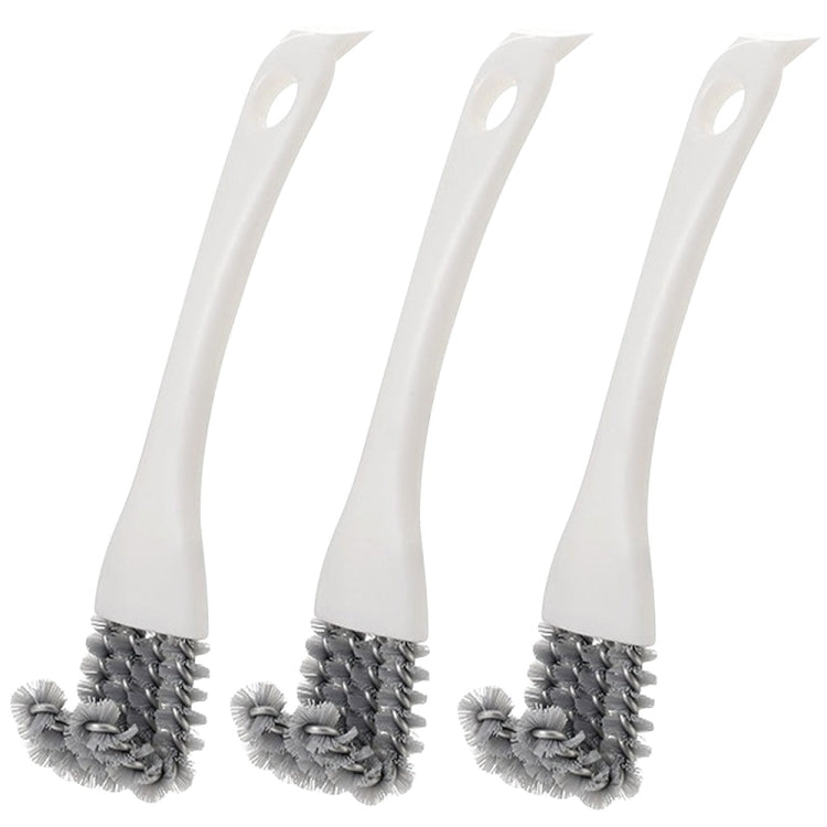 3pcs 2-in-1 Kitchen Stove Cleaning Brush Shovel Barbecue Rack Cleaning Brush - Grid Model