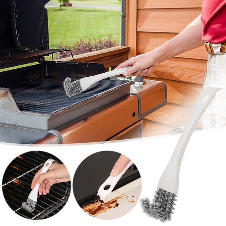 3pcs 2-in-1 Kitchen Stove Cleaning Brush Shovel Barbecue Rack Cleaning Brush - Grid Model