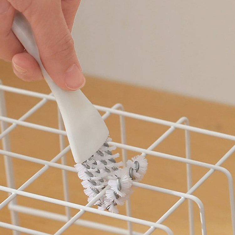3pcs 2-in-1 Kitchen Stove Cleaning Brush Shovel Barbecue Rack Cleaning Brush - Grid Model