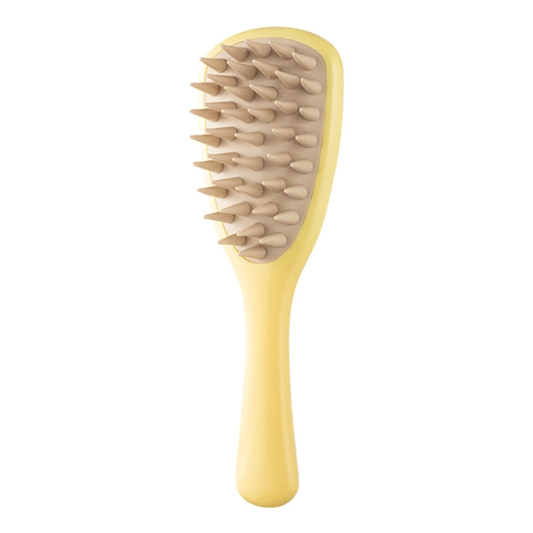 Ginkgo Leaf Type Shampoo Brush Massager Silicone Coarse Teeth Shampoo Combs with Handle