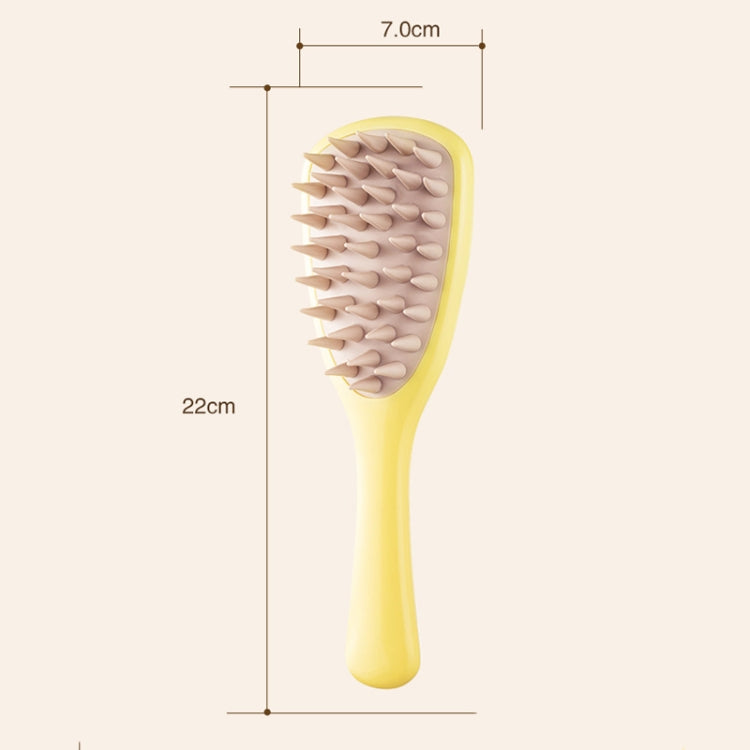 Ginkgo Leaf Type Shampoo Brush Massager Silicone Coarse Teeth Shampoo Combs with Handle