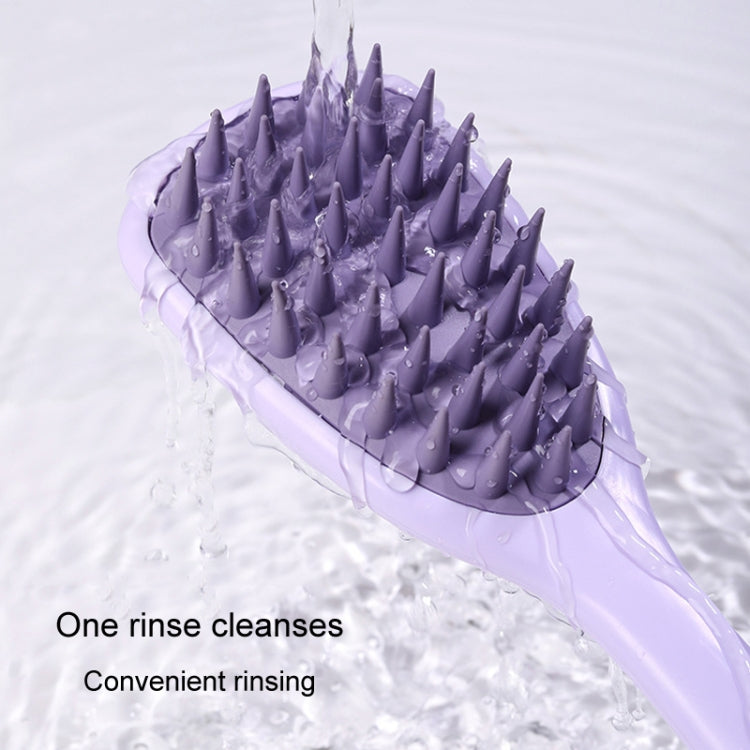 Ginkgo Leaf Type Shampoo Brush Massager Silicone Coarse Teeth Shampoo Combs with Handle