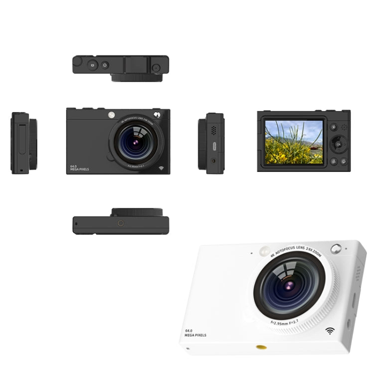 High-Definition CCD Digital Camera 64 Million WiFi Card Camera, Color: Black + Fill Light