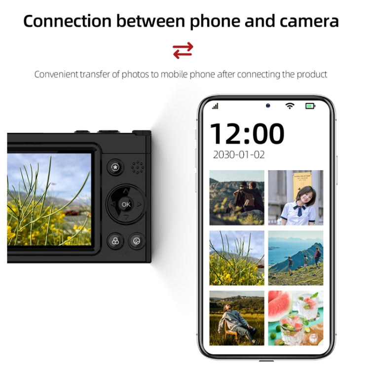 High-Definition CCD Digital Camera 64 Million WiFi Card Camera, Color: White + Fill Light