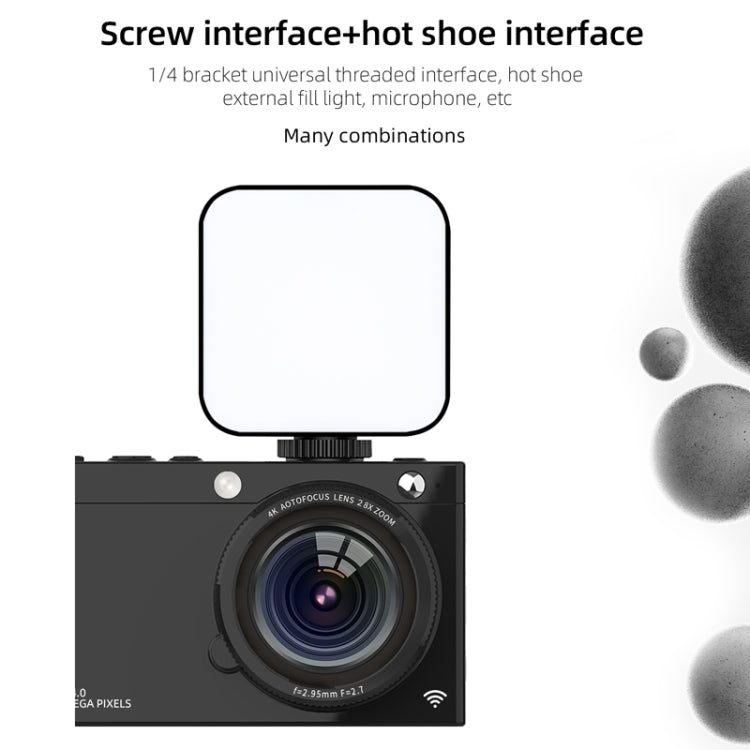 High-Definition CCD Digital Camera 64 Million WiFi Card Camera, Color: White + Headphone Cable
