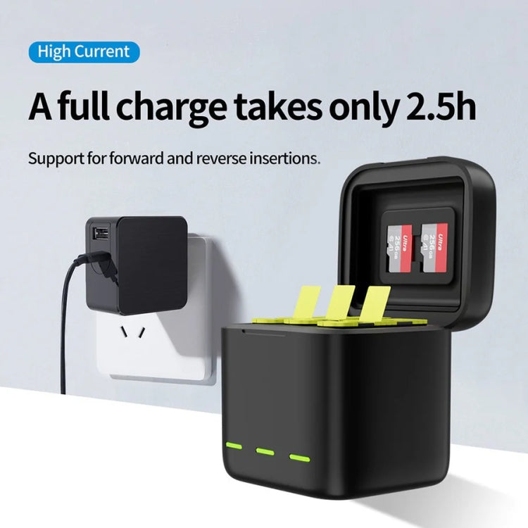 TELESIN GP-BCG-901 Storage Battery Charging Box For GoPro HERO12 Black / HERO11 Black / HERO10 Black / HERO9 Black - Single Charging Box