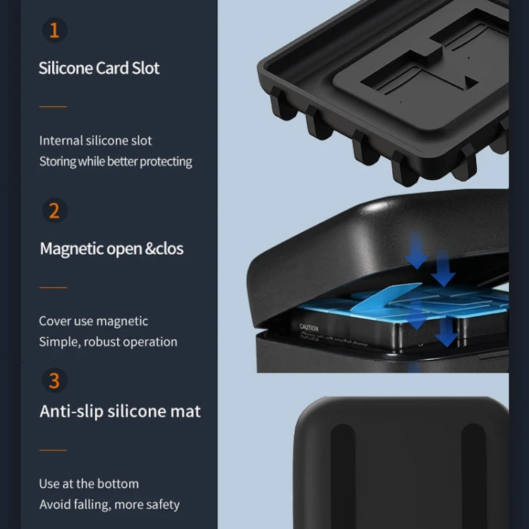 TELESIN GP-BCG-901 Storage Battery Charging Box For GoPro HERO12 Black / HERO11 Black / HERO10 Black / HERO9 Black - Single Charging Box