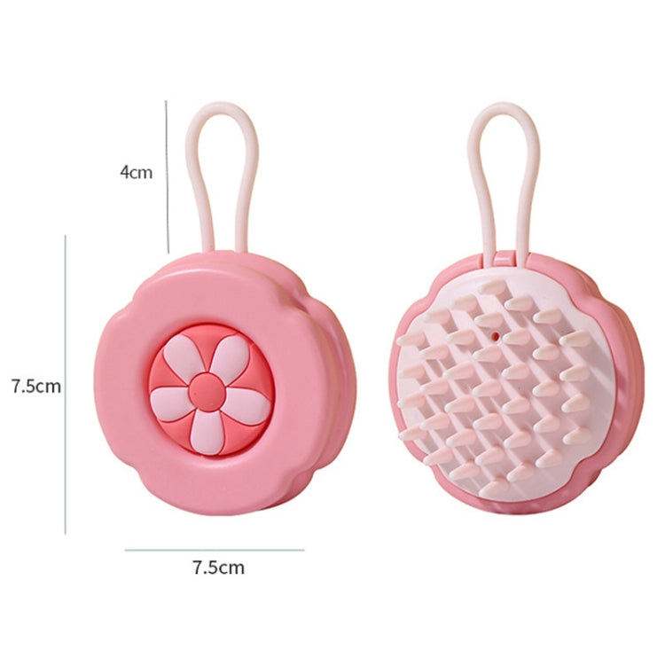 Children Silicone Shampoo Brush Scalp Massage Comb Hangable Hair Washing Comb