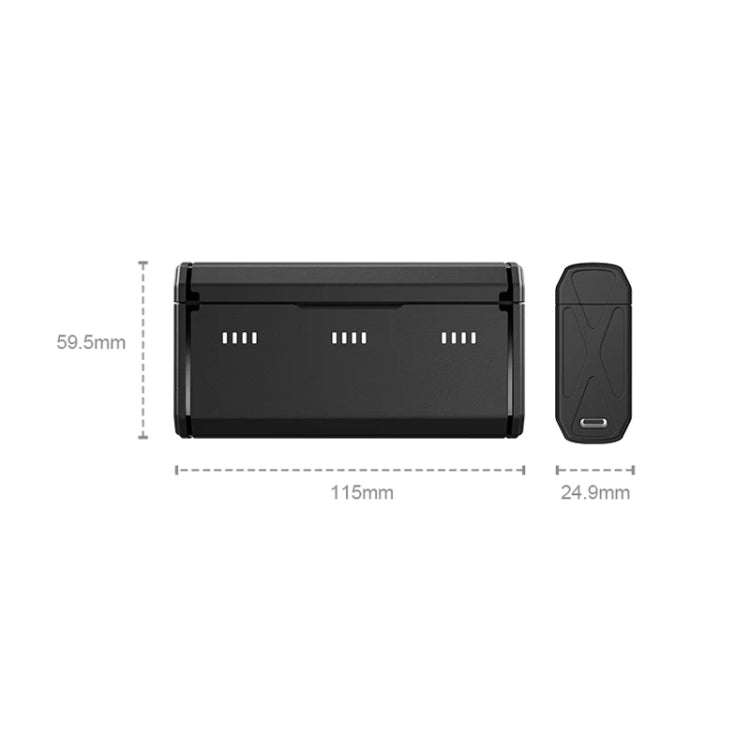 TELESIN GP-HPB-012 Pocket Multifunctional Storage Charging Box For GoPro HERO12 Black / HERO11 Black / HERO10 Black / HERO9 Black - Single Charging Box