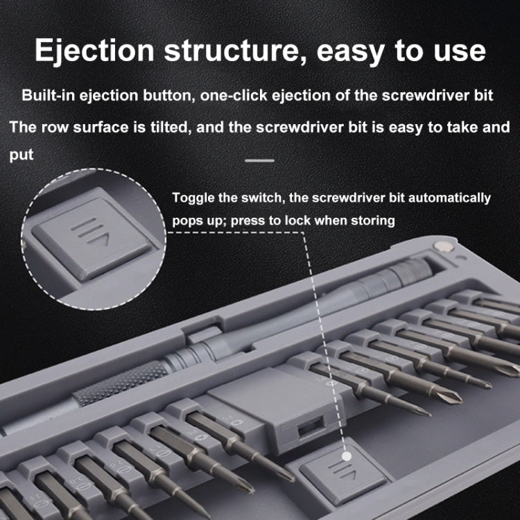For DJI CQT UAV 30-In-1 Drone Universal Extended Screwdriver Set Disassembly Tool Set - Frosted Gray