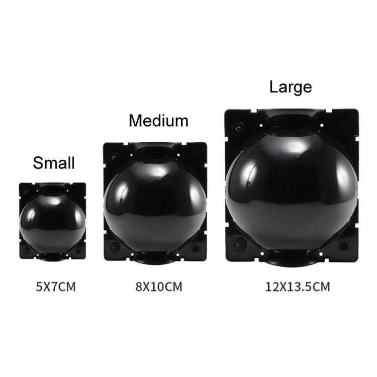 2pcs Plants Growth High Pressure Box Spherical Root Controller Grafting Root Cases, Model: M Black 80mm
