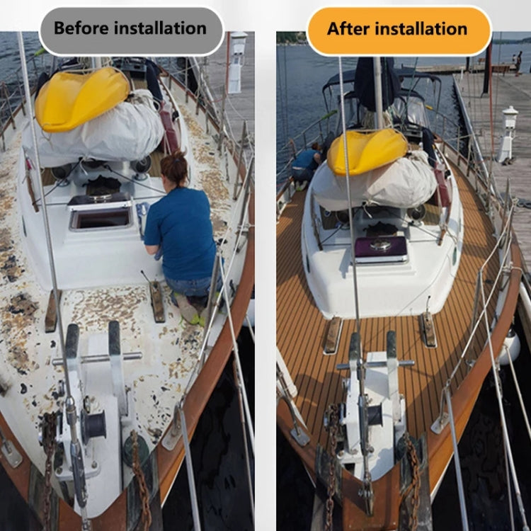 240x90x0.6cm Yacht RV Modification Imitation Teak Floor EVA Anti-slip Mat