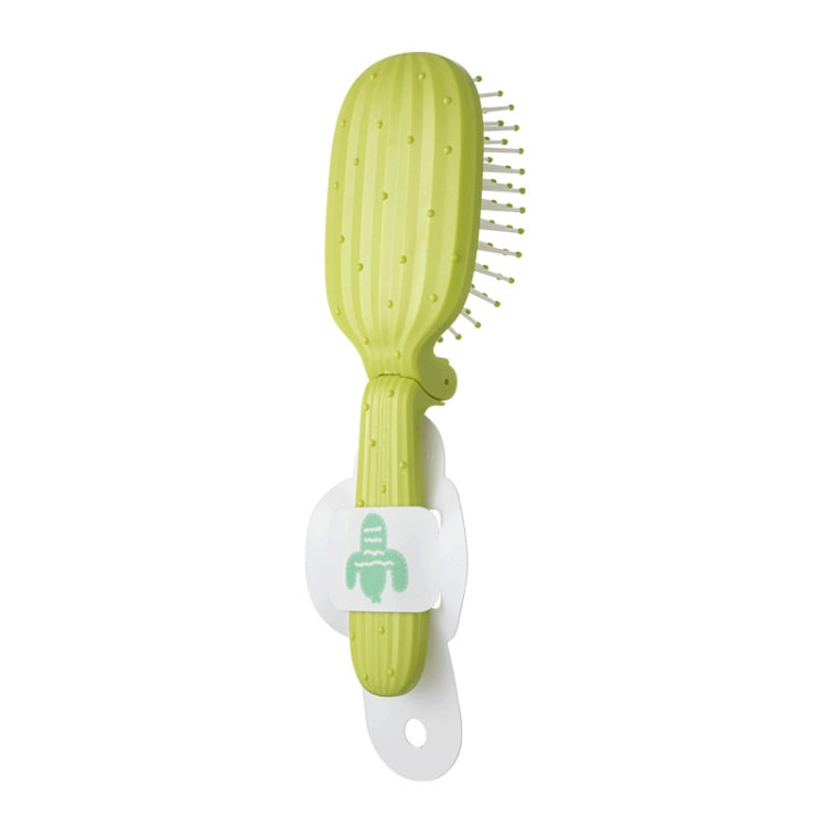 Portable Cactus Folding Air Cushion Comb Anti-Static Fine Tooth Scalp Massage Comb